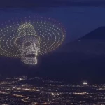 Drone show for the Dia de Muertos